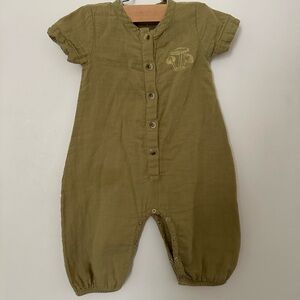Kate Quinn Bubble Romper w/ Mushroom Embroidery